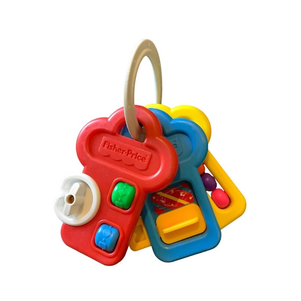 Vtg Fisher-Price Baby's First Keys Toy Set Colorful Interactive Spin Slide Click